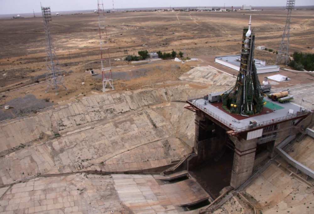 На стартовой площадке космодрома "Байконур". ©РИА НОВОСТИ