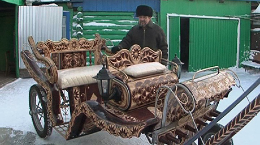 Карету смастерил житель Петропавловска Александр Бондаревич. Фото ©tengrinews.kz