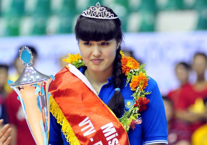 Мисс VTV-Eximbank Cup 2013 Алия Баткульдина. Фото предоставлено федерацией волейбола Казахстана