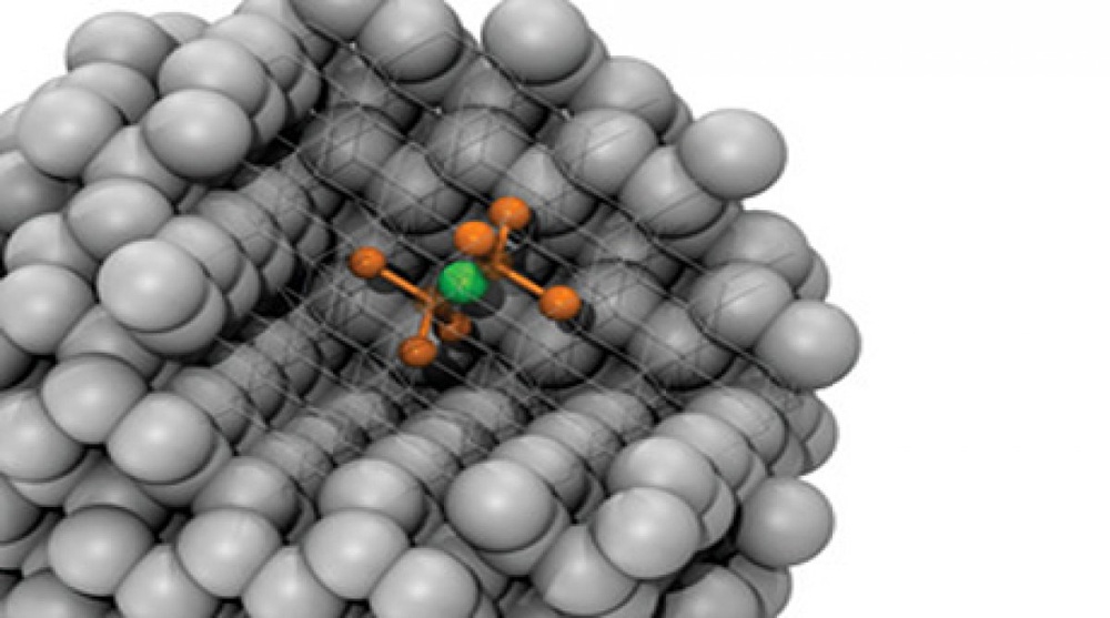 Дефект кристаллической решетки в алмазе. ©Nature nanotechnology