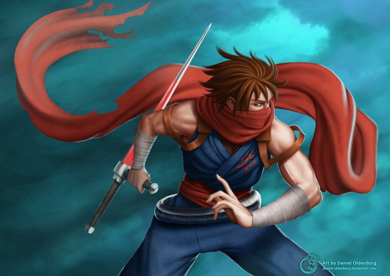 Strider Hiryu. Иллюстрация с сайта zerochan.net