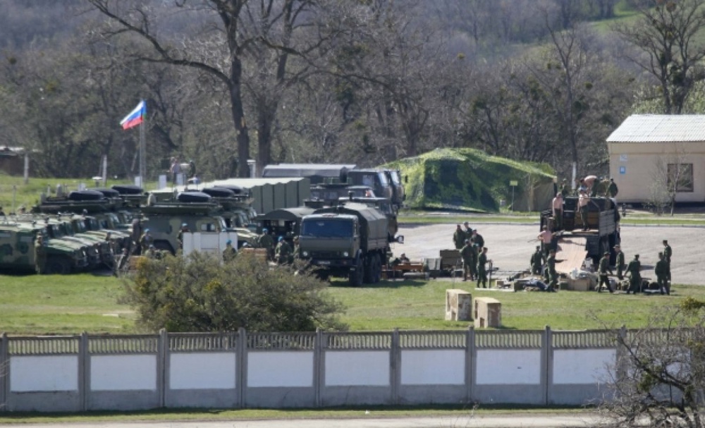 Российские войска в Перевальном. © REUTERS